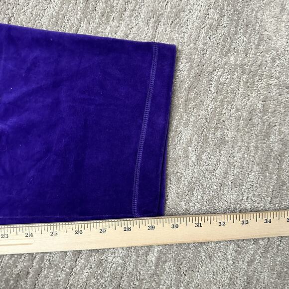 Quacker Factory Lounge Set Womens Large Purple Velour Rhinestone Cozy Pants - Picture 16 of 16